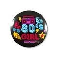 Dettaglio della spilla neon retrò 80's Girl con radio e pattini a rotelle - Stile 80's Girl Neon (Articolo 6)