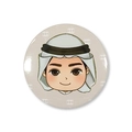 Close-up of Middle Eastern party tinplate badge featuring a cute cartoon character design - Traditional Dress Boy Style (Single Item 5)