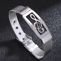 Verstellbares silbernes Mesh-Armband mit Notenschlüssel-Charm für Musikliebhaber - Silberner Notenschlüssel-Stil