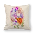 Oster-Kissenbezug aus Leinen mit buntem Blumenmuster und sanftem Pastell-Dekor - Exquisiter Bunter Blumenstrauß-Stil (15)