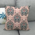 Detail view of ethnic paisley floral patterns on a linen blend throw pillow case - 18x18 Inch / Paisley Pattern (13)