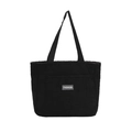 Grote zwarte sherpa tote bag voor dames met een minimalistisch Fashion-label design - Zwart