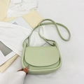 Bolso de hombro verde menta minimalista en cuero PU mate con correa delgada - Verde