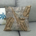 Vintage saxophone printed cushion cover on grey sofa for retro home decoration - Saxophone Music Score (3)