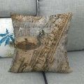 Vintage style saxophone and sheet music pattern on a square decorative pillow cover - Classical Saxophone (4)