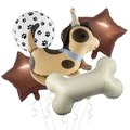 Lot de ballons en aluminium chien et os pour décorations de fête d'anniversaire - Ensemble Dalmatian pour Animaux