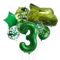 Detailansicht Armee-Panzer-Ballon-Set mit grünem Camouflage-Thema für den 3. Geburtstag - Set zum 3. Geburtstag (Panzer-Ballon-Set 3)