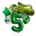 Kit ballons tank militaire avec chiffre 5 vert pour décoration de 5ème anniversaire - Ensemble Camouflage Char Numéro 5