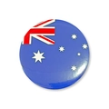 Australische Flagge runder Blechanstecker mit Hochglanz-Finish für Partys - Australien Flagge Stil 1 (Standardflagge)
