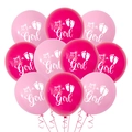 Set di palloncini It's a Girl in lattice rosa con impronte per decorazione baby shower - Stile Lattice Misto Rosa (Femmina)