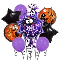 Halloween balloon set with foil pumpkin star and spider web balloons for party decor - Spider Web Set
