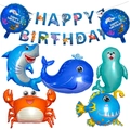 Set di palloncini per compleanno oceano con squali, balene e decorazioni animali marini - Set a Tema Animali Marini