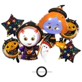 Halloween party balloon kit with witch, ghost, pumpkin and black star foil decorations - Mixed Witch And Ghost Style(10)