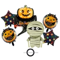 Detail of Halloween balloon set featuring mummy, pumpkin bat, and star foil balloons - Mummy And Bat Style(11)