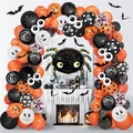 Kit ghirlanda di palloncini Halloween con ragno gigante e arco decorativo arancio e nero - Stile Arco Palloncino Ragno