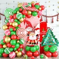 Christmas balloon arch kit with Santa Claus, candy canes, and tree for holiday decoration - Christmas Balloon Garland Set
