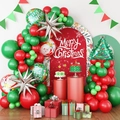 Christmas balloon garland kit with red and green latex balloons for holiday party decor - Christmas Tree Balloon Chain Style