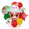 Set di palloncini natalizi con Babbo Natale, foil rotondi e palloncini festivi in lattice - Set Babbo Natale Abbraccio