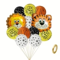 Kit palloncini animali della giungla con teste leone tigre e decorazioni festa in lattice - Set Leone e Tigre