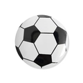 Spilla rotonda in latta con motivo classico da calcio bianco e nero per decorazione - Stile Classico con Motivo a Calcio (Modello Calcio 1)