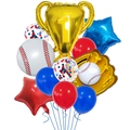 Baseball champion party set with golden trophy balloon and sport themed decorations - Baseball Set