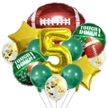 Kit de ballons pour 5ème anniversaire sur le thème du football américain avec décorations - Style Numéro 5