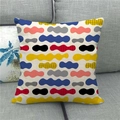 Macro detail of breathable linen pillowcase featuring colorful geometric wave patterns - Abstract Wave (9)