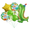 Set di palloncini dinosauro verde con stelle dorate per decorazioni di compleanni bambini - Set Dinosauro Stella Oro