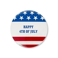 58mm Anstecknadel zum US-Unabhängigkeitstag mit Happy 4th of July Flaggen-Motiv - HAPPY 4TH OF JULY Stil (Stil 12)