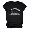 Dettaglio della stampa con slogan divertente e girocollo su questa t-shirt nera casual - Nero (Carattere Bianco)