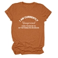 Dettaglio della t-shirt mélange arancione bruciato con slogan bianco I AM CURRENTLY - Arancio Bruciato (Font Bianco)