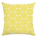 Modern square pillow cover with yellow and white geometric concentric circle patterns - Concentric Circle Style (13) / 18x18 Inch