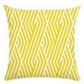 Modern bright yellow and white geometric maze pattern soft square pillow case - Labyrinth Pattern Style (15) / 18x18 Inch