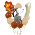 Set di palloncini con coniglio e numero 1 per decorazione primo compleanno tema bosco - Stile Numero 1 (A款数字1)