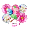 Set de globos de hadas con girasoles y globos redondos de feliz cumpleaños para fiestas - Estilo Happy Birthday Redondo Estrella (Juego Cinco)
