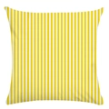 Modern square pillowcase featuring bright yellow and white vertical striped pattern - Yellow White Vertical Stripe Style (12) / 18x18 Inch