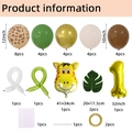 Detailed list of jungle giraffe birthday party kit including balloons and number one - Number 1 Set (Set 1)