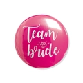Spilla rotonda rosa Team Bride con scritte bianche e diamante per decorazione di matrimonio - Team Bride Rosa Scuro (Icona Diamante)