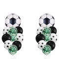 Kit de ballons thème football avec imprimés noir et blanc et ballons confettis verts - Ensemble sans nombre