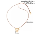 Specifiche dimensionali della collana sole e luna con dettagli su lunghezza e peso - Collana con Pendente Sole e Luna (07629) / Oro & Marrone