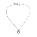 Minimalistische 925 sterling zilveren ketting met dubbele in elkaar grijpende ringen - Zilver