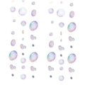 Guirlande de bulles irisées pour fêtes avec décors suspendus laser colorés - Bulles Bleu Violet