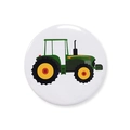 Spilla per feste con trattore verde e ruote gialle per compleanni dei bambini decoro - Stile Motivo Trattore Verde / 58mm