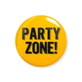 Badge rond jaune Party Zone thème transport pour décoration anniversaire enfant - Style Zone de Fête (4956960686825)