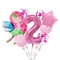 Set palloncini bambina rosa con numero 2 gigante per decorazioni 2° compleanno - Fata Stella Numero 2