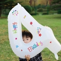40 Zoll weißer Luftballon Nummer 4 mit Geburtstagsdruck für Kinderparty-Dekoration - Zahl 4