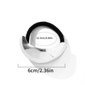 Élastique à cheveux minimaliste avec breloque en métal argenté et dimensions 6 cm - Petit Style (BK0002) / Argent