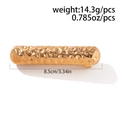 Polished gold alloy hair clip with unique hammered texture and 8.5cm length dimensions - Gold Hammered Hair Clip (JS0009)