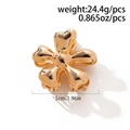 Golden flower hair claw clip in polished alloy finish with 5cm diameter size - Small / Gold