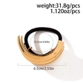 Elastico per capelli con polsino in lega dorata lucida, larghezza 6,5 cm - Oro